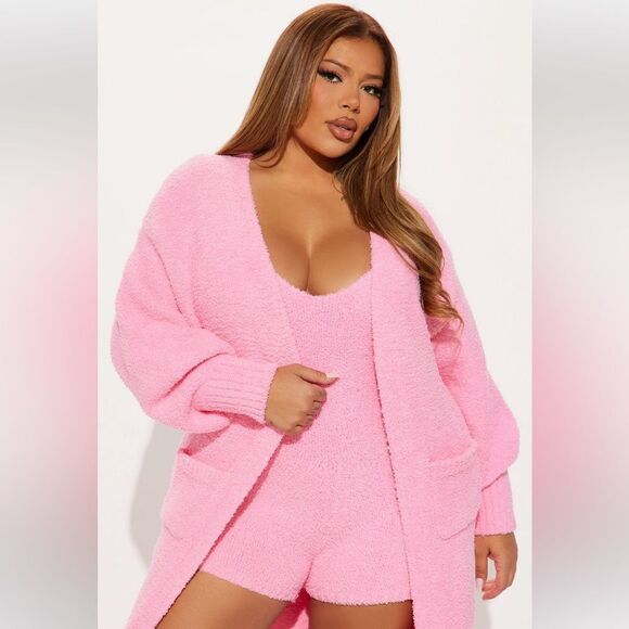 Living In It 2 Piece Romper Set - Pink - Picture 3 of 4